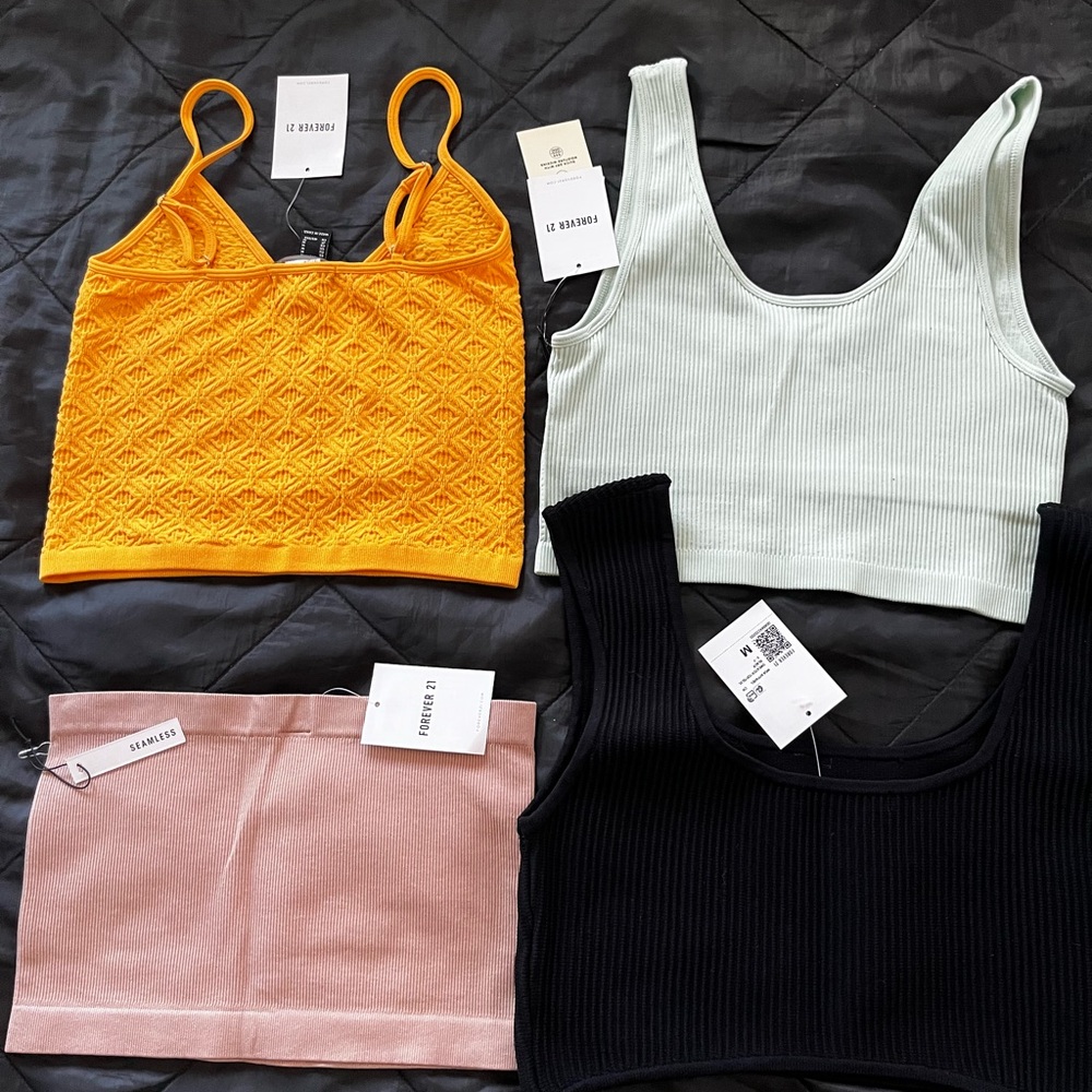 NWT lot of 4 forever 21 tank tops